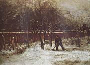 The Parsonage Garden at Nuenen in the Snow Vincent Van Gogh